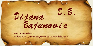 Dijana Bajunović vizit kartica